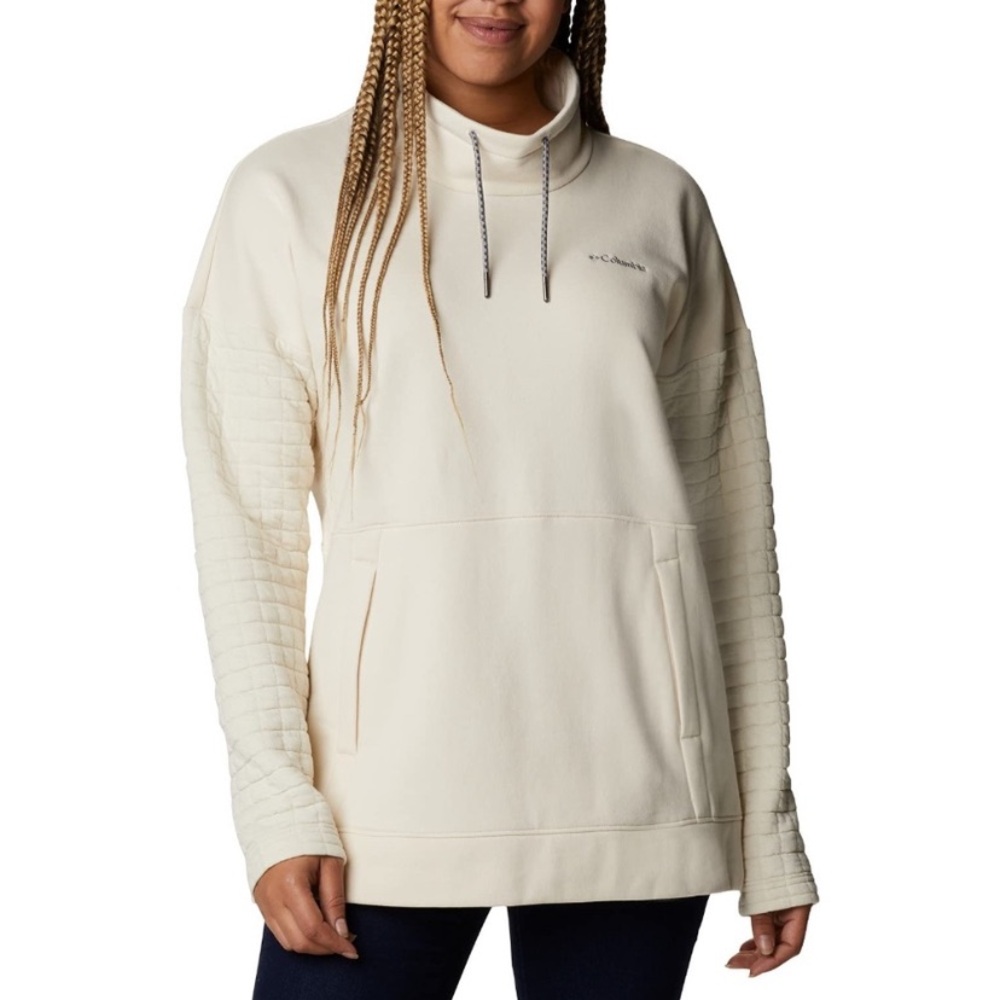 NWT Columbia Cream Sunday Summit Oversize Funnel Tunic Pullover